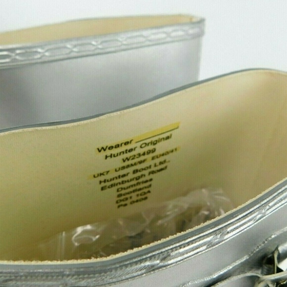 Hunter Original Tall Matte Metallic Silver Boots - Picture 8 of 8